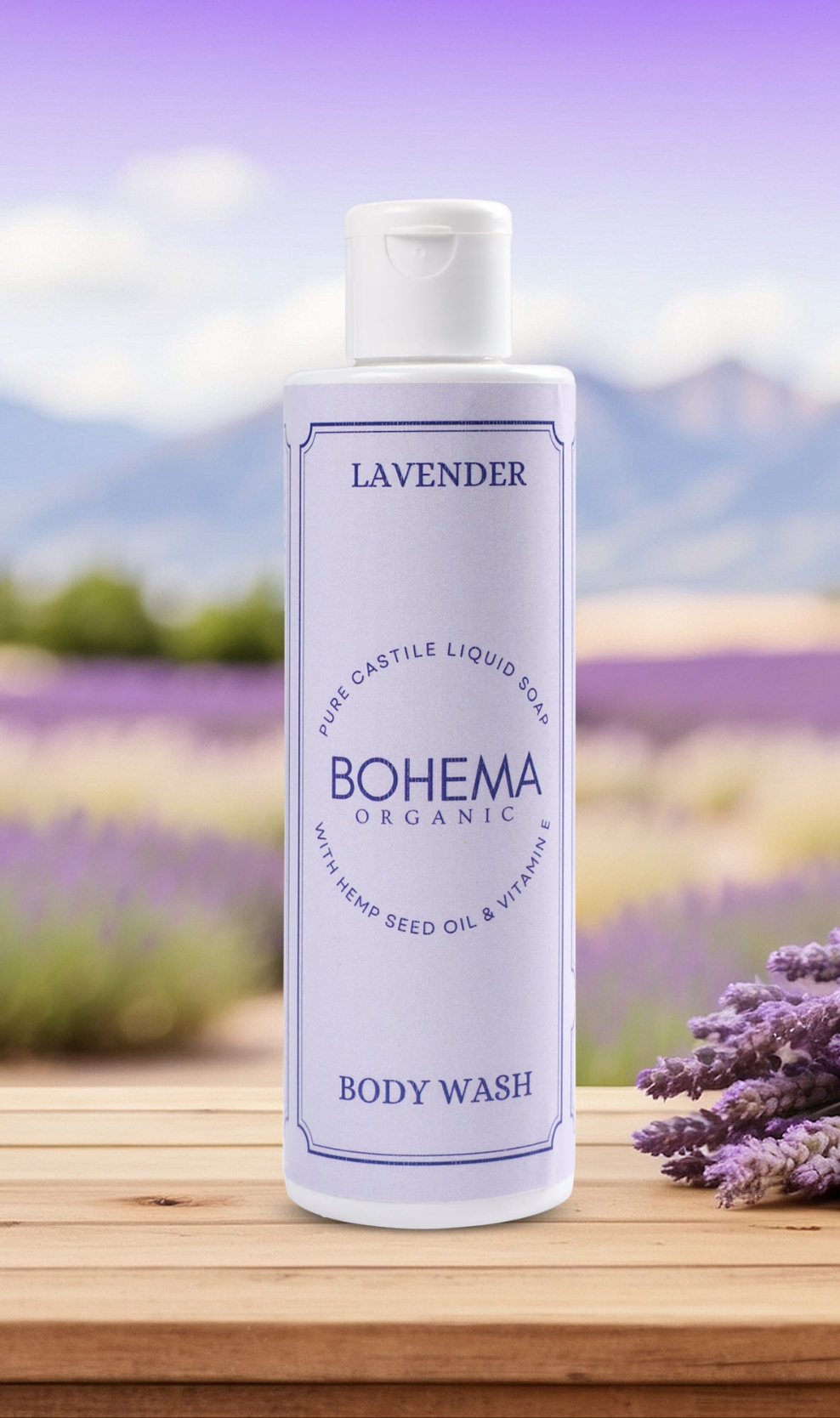 Luxurious Lavender Body Wash Infused with Hemp Seed Oil (200ML)